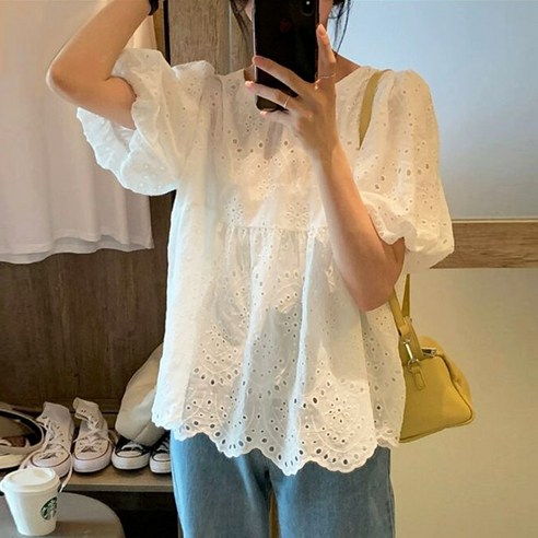 펀칭블라우스